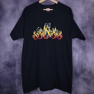 Vintage 80s All Consuming Fire religious hard shirt